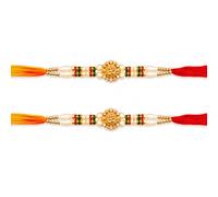 BIGNAY Rakhi Bracelet | Handmade Traditional Sacred Thread for Brother | Raksha Bandhan Festival Gift - Set of 2