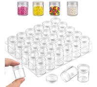 BigOtters 30 Grids Diamond Painting Storage Containers, Portable Bead Art Organizer Case with Lids for Crafts, Jewelry DIY