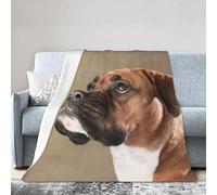 BigOtters Boxer Dog Throw Blanket Cozy Fluffy Plush Blanket Soft Flannel Throw Blanket for Sofa Bed Couch 60"x50"