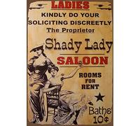 BigOtters The Wild West Saloon Vintage Style Metal Advertising Wall Plaque Sign Decor Poster 8X12 Inches