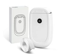 Bigougem Label Maker Machine Sticker Maker Handheld Thermal Label Maker with 1 Roll Label Paper,Wireless Blue-tooth Label Printer, USB Rechargeable One-Click Operation White