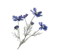 Bigougem New Artificial Cosmos Flowers 6 Heads Faux Silk Cosmos with Stem Fake Wildflower Bouquet for Vase Wedding Party Spring Summer Home Decoration Royal Blue