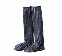 Bigougem Reusable Shoe Covers, Non Slip Waterproof Over The Knee Rain Boots with Elastic Band for Men Women Sneakers Leather Shoes M