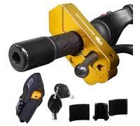 BigPantha Heavy Duty Motorcycle Grip Lock - Secures Bike, Scooter, Moped, or ATV in Under 5 Seconds! - Anti Theft Lock W/Free Holster (Gold)