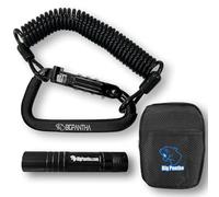 BigPantha Motorcycle Helmet Lock & Security Cable - Black Carabiner Combination Lock Secures Your Helmet, Jacket, Gloves, or Bag - Helmet Lock with Free Carry Pouch & a Small Flashlight