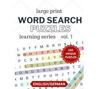 BigPuzzleCompany - Large Print Word Search Puzzle - Learning Series - English/German, Volume 1