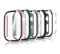 Bigqin 5 Pieces Screen Protector Compatible with Apple Watch Series 11 10 46mm, with Tempered Glass, Full Cover, Anti-Scratch Protective Case Compatible with iWatch 11 10 46mm