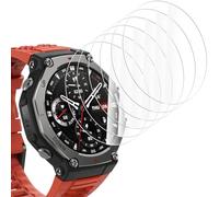 Bigqin 6Pcs Screen Protector Compatible with Amazfit T-Rex 3/3 pro, Tempered Glass Screen Protector, HD Clear, 9H Hardness, Bubble-Free, Anti-scratch Protection Film