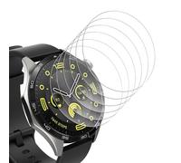 Bigqin 6Pcs Screen Protector Compatible with Huawei Watch GT 6/ GT 6 pro/GT 5 46mm / G T 5 Pro 46mm/G T 4 46 mm, Tempered Glass Screen Protector, HD Clear, 9H Hardness, Anti-scratch Protection Film