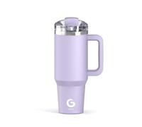 BIGRD Insulated Travel Mug Water Bottle with Straw and Handle 1.2l,Stainless Steel Double Wall Vacuum Leak Proof Coffee Cup with Lid Keeps Cold and Hot,BPA-Free,Purple