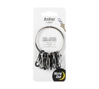 BigRing Steel- 4 Blk/4 SS S-Biners