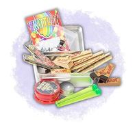 BIGSMOKESUPPLIES - Smokers Rolling Gift Tin Box Set - Smoking Raw Hamper Accessories (Small) (RAWTHENTIC Rolling Papers, Filter Tips)