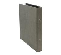 Bigso Box of Sweden Ring Binder - Narrow Fibreboard and Linen Effect Document Organiser - Document Holder for Papers, Transparent Pockets or Dividers - Grey