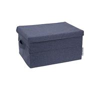 Bigso Box of Sweden Storage Box, Polyester, Blue, 45 cm x 34 cm x 25 cm