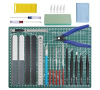 Bigstone 30 PCS Model Tools Kit Hobby Building Tool Modeler Basic DIY Tools Craft Set for Cars, Airplanes, Buildings, Robots Gundam Plastic Models Building Repairing and Fixing
