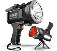 BIGSUN Rechargeable Spotlight, High Lumens 1000,000 LED Flashlight with Multi-Purpose Floodlamp, Built-in 10800mAh Battery Pack, Outdoor Handheld spot Light, for Farm, Hunting Camping, Car, Boat