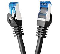 BIGtec Ethernet Cable 0,75m Internet Cable CAT 7 black High Speed double shielded S/FTP RJ45 LAN compatible Gaming PC Laptop Computer Playstation 5 PS5 PS4 Xbox Smart TV Box NAS Network Switch