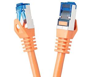 BIGtec Ethernet Cable 10m Internet Cable CAT 7 orange High Speed double shielded S/FTP RJ45 LAN compatible Gaming PC Laptop Computer Playstation 5 PS5 PS4 Xbox Smart TV Box NAS Network Switch