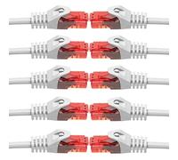 BIGtec Gigabit network cable patch, Ethernet LAN DSL patch cable (2X RJ-45 connector, CAT.5e, compatible to CAT.6 CAT.6a CAT.7) 1m White