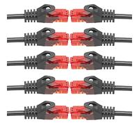 BIGtec Gigabit network cable patch, Ethernet LAN DSL patch cable (2X RJ-45 connector, CAT.5e, compatible to CAT.6 CAT.6a CAT.7) 0,15m Black