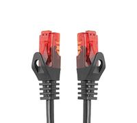 BIGtec Network Cable Gigabit Ethernet 2 x RJ45, Cat. 5e, Twisted Pair UTP, 1000 Mbit/s, Ideal for Switches DSL Connections Patch Panels Routers, Modems, WAP 1 m - Black