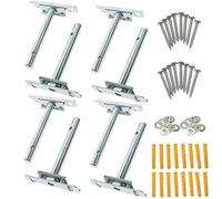 BIGTEDDY - Adjustable Blind Shelf Floating Support Invisible Brackets, Concealed Mount for Home Wall DIY - Sliver (Packs of 8)