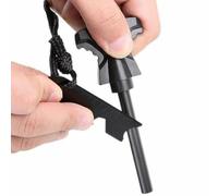 BIGTEDDY Large Fire Steel Magnesium Fire Starter Steel Flint Survival Lighter +compass