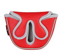 BigTeeth Golf Mallet Putter Head Cover Golf Club Protector Fit for Odessey Backstryke Centre Shaft Putter (Red)