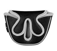 BigTeeth Golf Mallet Putter Head Cover Golf Club Protector Fit for Odessey Backstryke Centre Shaft Putter (Black)
