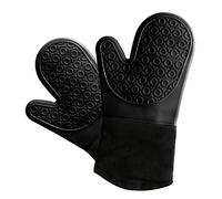 BIGTO Oven Glove Heat Resistant Silicone Shell Kitchen Microwave Oven Glove for 500 Degrees with waterproof for BBQ Cooking set Baking Grilling Barbecue Microwave Gauntlet 13”*7.5