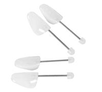 BigTree 2 Pairs White Mens and Womens Traditional Plastic Flexible Shoe Tree Shaper Stretcher - Shoe Shapers UK 6.5-9/EU 39-42