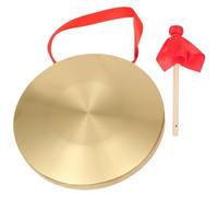 BigTree 32cm/12.6inch Gong with Mallet Brass Copper Hand Gong Cymbals Portable Tam Tam Gong Brass Traditional Chinese Percussion Instruments with Round Playing