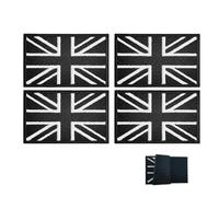 BigTree Black Union Jack with The United Kingdom Emblem for Jackets Pants Hats Backpacks 8x5cm/3.15x2 inches