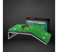 BigTron Basking Platform Simulation Grass Turtle Ramp, Turtle Resting Basking Dock Floating Décor for Aquatic Reptile Terrapin