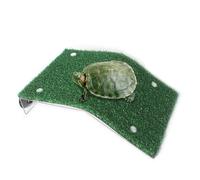 BigTron Basking Platform Simulation Grass Turtle Ramp, Turtle Resting Basking Dock Floating Décor for Aquatic Reptile Terrapin (Medium)