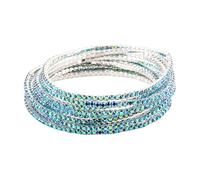 BIGULA Crystal Beaded Stretch Multilayered Handchain Elastic Rhinestones Wristchain Accessories for Women and Girls Elastic Beaded