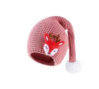 BIGULA Cute Christmas Knitted Hat Baby Beanies Cap With Pom Pom For Kids Festival Holiday Outfit For Boys And Girls Ages 1-4T Boys And Girls Christmas Hat