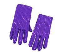 BIGULA Kids Shining Sequins Gloves Lightweight Full Finger Gloves Singing Gloves Christmas Party Shinning Dancing Gloves