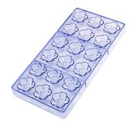BIGULA Polycarbonate Chocolate Mold 18 Cavity Flower Shape Mould for Candy Bonbons and Pastries Baking Tool Kitchen Supplies