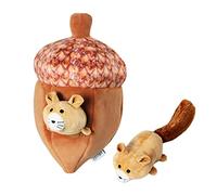 BIGULA Squeaky Plush Dog Toy Interactive Squeaky Hide Seek Activity Plush Dog Toy Puppy And Pet For Dogs