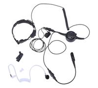 BIGULA Throat Microphone Headsets Earphone Throat Control Easy Operate For Radio Models Including P6600 MTP3150 Black Headphone Security Staff Communication