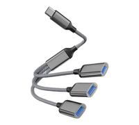 BIGULA Type C Adapter HUB With 3 USB Ports Type C To 3 USB2.0 OTG Adapter For Keyboard And Card Reader