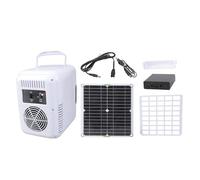 BIGULA Upgrades Solar Powered Portable Refrigerator Compact Solar Refrigerator Monocrystalline Solar Panel Fridge for Camping