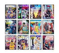 BigWig Prints Basketball Poster NBA Poster Basketball Room Decor Wall Pictures Steph Curry Kobe Bryant Kevin Durant LeBron Warriors Lakers Set of 12 (unframed, 8x10 inches)