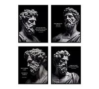 BigWig Prints Marcus Aurelius Poster - Marcus Aurelius Quotes, Stoic Wall Art, Stoicism Gifts, Philosophy Poster, Stoic Art, Stoicism Wall Decor, Philosophy Quotes - Unframed Set of 4 (8x10)