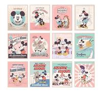 BigWig Prints Mickey Mouse Wall Decor, Minnie Mouse Decor, Minnie Room Posters, Mickey Artwork - Unframed Set Of 12 (8x10”)