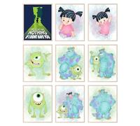BigWig Prints Monsters Inc. Wall Art - Character Posters, Sully and Mike Wazowski Art, Kids Room Decor, Cute Colorful Nursery Artwork, Inspirational Quote - Unframed Set of 9 (8x10)
