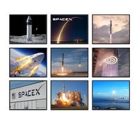 BigWig Prints SpaceX Starship and Falcon 9 Posters, Set of 9, 8x10 in