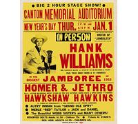 BigWigPrints Hank Williams 1953 Canton, OH Concert Poster - Reproduction Wall Art Print - 11 x 14 - Country Music Legend