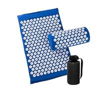 BIGXEN Acupressure Mat Set, Acupressure Mat Set for Neck and Back Pain, Magnetic Field Therapy and Acupressure Suitable for Men and Women-Blue